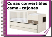 CUNAS convertibles  - Cuna convertible cama+cajones